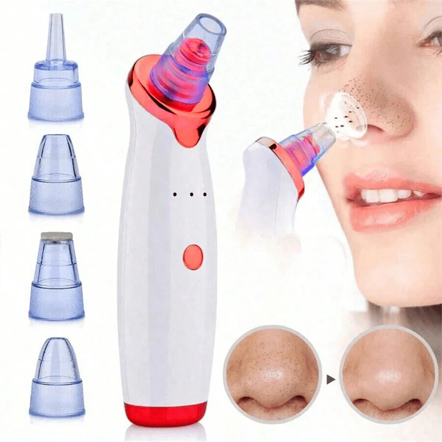 얼굴 블랙헤드 리무버 진공 모공 흡착기, 전기 여드름 블랙헤드 클리너, USB 충전식 물 순환 얼굴 청소 도구