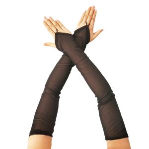 여성용 신축성 메쉬 통기성 긴 장갑, 한 쌍의 손가락없는 운전 파티, 롤 플레잉 야외 의류 슬리브