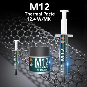 새로운 고성능 열 그리스 M12 열 페이스트 석고 파스타 termica 12.4W/mk 1/4/8/15/30g CPU/PS5/LED/데스크탑 PC 용