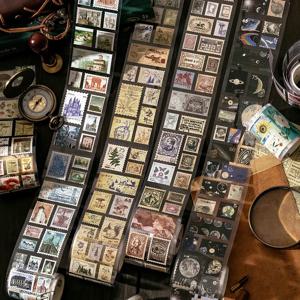 55mm * 2m 빈티지 우체국 마스킹 Washi 테이프 레트로 스탬프 장식 접착 테이프 Diy Scrapbooking 스티커 라벨 편지지