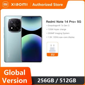 Xiaomi Redmi Note 14 Pro Plus 5G 글로벌 버전 스마트폰 256GB 512GB Snapdragon 7s Gen 3 200MP 카메라 5110mAh