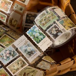 55mm * 200cm/롤 빈티지 스탬프 Washi 다이 커팅 테이프 장식 콜라주 일기 앨범 스크랩북 재료 공예 용품