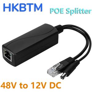 HKBTM 48V ~ 12V POE 커넥터 Hikvision 2022 용 Huawei 용 어댑터 케이블 분배기 인젝터 전원 공급 장치 New