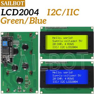 1PCS LCD2004 + I2C LCD2004 20x4 2004A Arduino 용 파란색 녹색 화면 문자 LCD IIC 직렬 인터페이스 어댑터 모듈