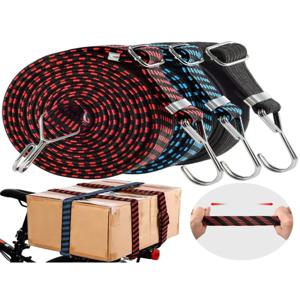 오토바이 Elastics 고무 수하물 밧줄 코드 후크 자전거 밧줄 넥타이 자동 수하물 지붕 랙 스트랩 고정 밴드 후크 자동차 액세서리