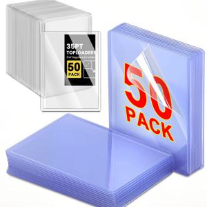 1/25/50개 35PT 투명 Kpop 아이돌 포토카드 슬리브 긁힘 방지 3X4인치 PVC 게임 트레이딩 카드 HD 플라스틱 수집 홀더