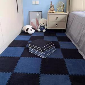 30*30*1CM 소프트 플러시 키즈 카펫 아기 놀이 매트 10/16피스 퍼즐 인터락 바닥 매트 방 따뜻한 플레이매트 바닥 장식 매트 러그