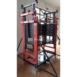 가드레일 포함 500kg 전동 이동식 비계 리프트 플랫폼 접이식 리프팅 사다리 창고 유지보수 건설용
