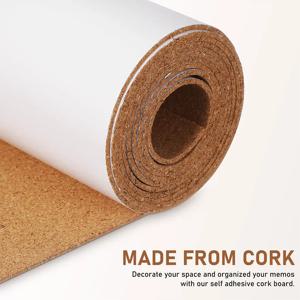자기 접착 코르크 롤 20Cmx200Cmx1Mm 1Mm 두꺼운 코르크 보드 매트 벽 niture 장식 Diy 공예 파티 사용 게시판