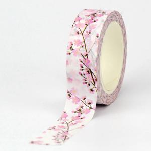새로운 1PC 10M 장식 아름다운 핑크 매화 Bossom Washi 테이프 플래너 접착 마스킹 테이프 귀여운 Papeleria
