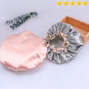 더블 방수 샤워 캡, 성인 목욕 헤어 커버, 샤워헤드 캡, 목욕 헤어 커버, 오일 스모크 캡, 인기 판매