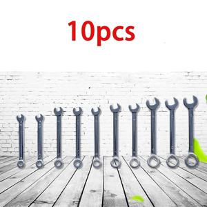 10피스 미니 미터법 스패너 세트 – 4-11mm 렌치 오프닝, 파란색, 방폭, 열쇠고리 부착형 포켓 수공구