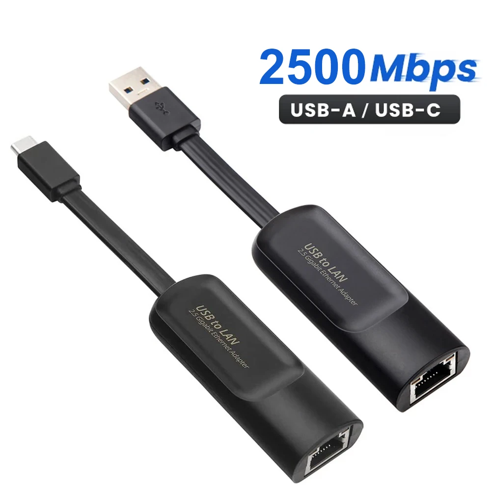 2500Mbps 이더넷 어댑터 2.5G USB 3.0 유형 C-RJ45 네트워크 카드 유선 이더넷 기가비트 어댑터 MacBook iPad 용 Lan 카드 허브