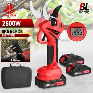 55mm 브러시리스 전기 가지치기 가위 2 기어 무선 전기 가위 과일 나무 분재 정원 커터 Makita 배터리 핀