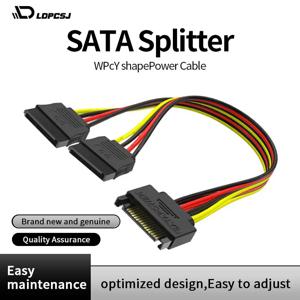 SATA 15핀 수컷에서 2 x SATA 15핀 암컷 하드 디스크 전원 케이블 시리얼 ATA Y 스플리터 듀얼 연장 코드 어댑터 커넥터