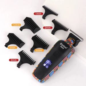 KEMEI 남성용 전문 헤어 클리퍼 지능형 디지털 낙서 전기 헤어 클리퍼 면도기 수염 트리머 KM-MAX5090