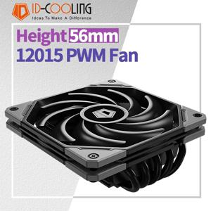 ID-COOLING IS-50X ITX 공냉식 CPU 쿨러 5 히트 파이프 Intel LGA 1700 1200 AM4 AM5 프로세서 쿨러용 4Pin PWM 12015 팬