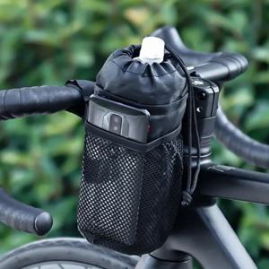 자전거 가방 병 홀더 사이클링 물병 캐리어 파우치 절연 주전자 MTB 도로 자전거 핸들 바 가방 사이클링 액세서리