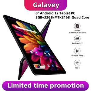 새로운 QP80 Type-C 8인치 안드로이드 12 태블릿 3GB RAM 32GB ROM MTK8168 쿼드 코어 듀얼 카메라 1280 x 800 픽셀 WIFI 블루투스 5.0 GPS