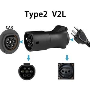 브라질 플러그 16A 전기차 어댑터(이스라엘 소켓 포함) TYPE2 V2L 방전, BYD MG KIA ZEEKR Jaecoo j7용 야외 파워 스테이션