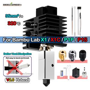 Bamboo X1 X1C X1E P1P P1S 서미스터 밤부 랩 핫엔드, 새로운 업그레이드 TZ 2.0 버전 바이 메탈 핏 황동 구리 경화 노즐