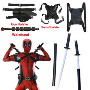 2025 DEADPOOL 의상 액세서리 칼 홀스터 배낭 슈퍼 히어로 코스프레 소품 슈퍼 히어로 바디 슈트 점프 슈트 코스프레 의상