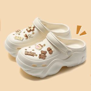 BASATU 여성 패션 Chunky 플랫폼 샌들 여름 두꺼운 단독 EVA 나막신 여성을위한 정원 신발 야외 미끄럼 방지 비치 슬리퍼