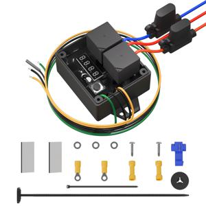 디지털 라디에이터 팬 컨트롤러 # 0444 듀얼 전기 열 팬 12V 및 24V 40에서 조정 가능한 온도 범위 ° C에서 110까지 ° C
