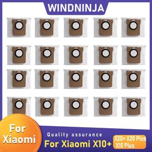 샤오미 로봇 청소기 X10+ X20+ X10 Plus X20 Plus 부품용 부직포 일회용 교체 먼지 봉투 20개