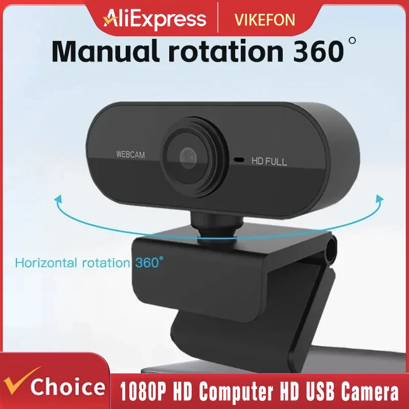 카메라 1080P HD 컴퓨터 HD USB 카메라 내장 마이크 USB 네트워크 카메라 웹캠 (마이크 삼각대 포함)