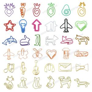 30Pcs 세트 미니 종이 클립 다른 모양의 금속 책갈피 클립 귀여운 편지지 Orgainzer 액세서리 사진 티켓 참고