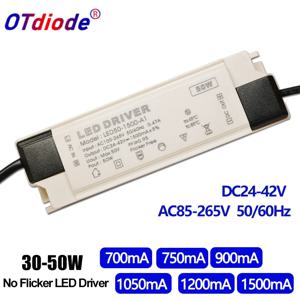 110V 220V 30W 36W 40W 50W LED 드라이버 DC24-42V 700mA 750mA 900mA 1050mA 1200mA 1500mA 깜박임 무료 전원 공급 장치 외부 조명