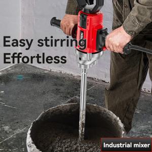 4680W 콘크리트 믹서 기계, 전기 믹서, 전기 석고 믹서, 무단 속도 조절, 시멘트 페인트 퍼티 교반
