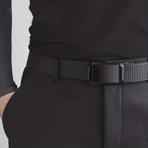 새로운 자동 버클 벨트, 캔버스 전술 작업복 캐주얼 야외 군사 훈련 바지 벨트 남성용