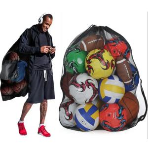 초대형 Drawstring 메쉬 숄더 백 축구 농구 배낭 축구 내구성 네트 보관 가방 여행 장난감 공 스포츠 가방