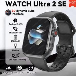 Apple Watch Ultra 2 1000 mAh 스마트 시계 남성 여성 1.85 인치 HD 풀 터치 스크린 IP68 방수 블루투스 통화 Smartwatch