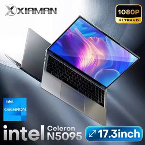 샤먼 17.3인치 게이밍 노트북 컴퓨터 PC 윈도우 11 프로 인텔 셀러론 N5095 노트북 백라이트 키보드 16GB 램 1TB SSD 노트북 PC