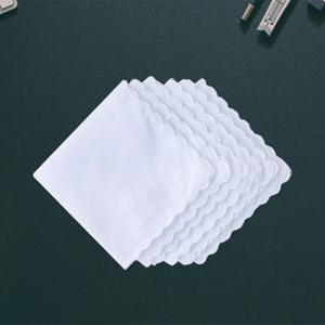 12Pcs 순수 코 튼 손수건 흰색 치아 가장자리 사각형 수건 DIY 수제 낙서 수 놓을 수 30*30cm