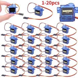 1-20PCS SG90 9G 마이크로 서보 모터 180/360 고정 날개 마이크로 기어 RC 로봇 헬리콥터 비행기 미니 자동차
