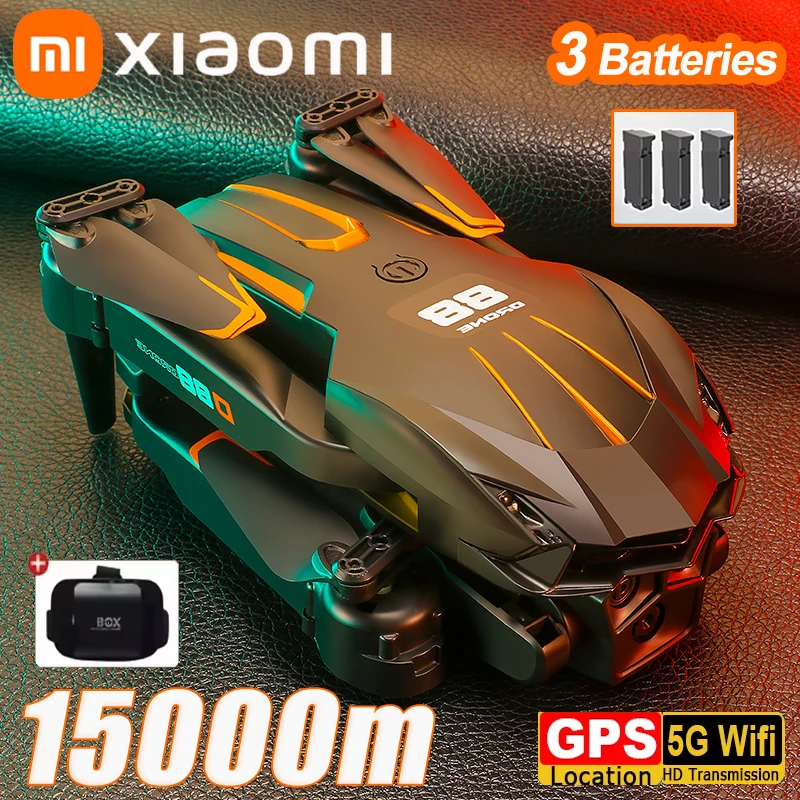 샤오미 드론 3 배터리 8K HD 카메라 항공 촬영 지능형 장애물 회피 브러시리스 모터 5G WIFI GPS VR D88 드론