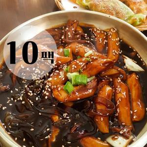 ★[10팩_친구들 짜장떡볶이 2인분] 밀떡 어묵 짜장소스