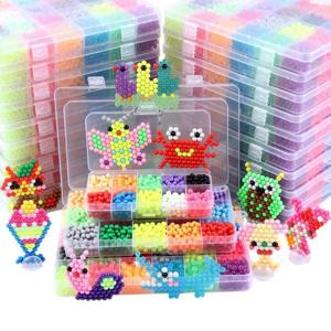 새로운 DIY 물 스프레이 비즈 24 색 리필 비즈 퍼즐 크리스탈 세트 공 게임 어린이를위한 3D 수제 마술 장난감 manualidades