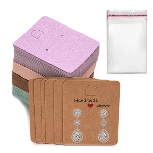 50pcs 귀걸이 디스플레이 카드 DIY 쥬얼리 홀더에 대 한 골 판지 판매 주최자 중소 기업 레이블 포장 재료 공급