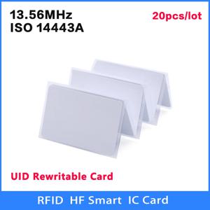 RFID HF NFC 카드 UID 재기록 가능 변경 가능 스마트 카드, 고품질 중국 매직 카드, 13.56Mhz IC-UID 카드, ISO14443A, 20 개