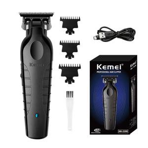 KM-2299 헤어 클리퍼 Kemei 전문 전기 USB 충전식 이발사 트리머 무선 트리머 Type-c 제로 갭 커팅
