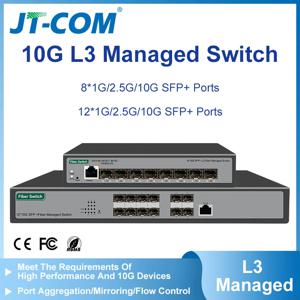 8개의 10기가비트 SFP+ 포트 L3 관리형 네트워크 스위치 지원 DHCP 및 동적 라우팅 지원 VLAN 분할 및 포트 집계