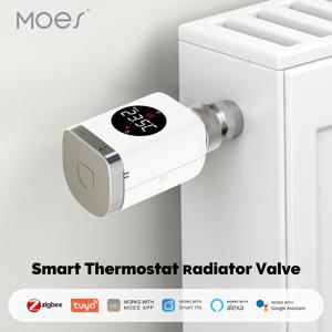 Tuya ZigBee 스마트 홈 온도 조절기 라디에이터 밸브 액추에이터 스마트 TRV 온도 조절 밸브 온도 컨트롤러 Alexa Google 홈