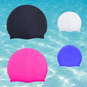 남여 성인 실리콘 수영 모자 방수 수영 모자 미끄럼 방지 입욕 풀 모자 길고 짧은 머리를위한 탄성 실리콘 모자