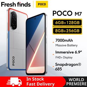 NEW POCO M7 글로벌 버전 스마트폰 128GB 256GB 스냅드래곤 685 7000mAh 50MP 카메라 몰입형 6.9인치 FHD+ 디스플레이 33W 충전