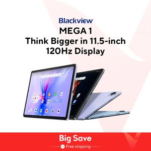 Blackview MEGA 1 태블릿, 11.5 인치, 2.4K, 120Hz 디스플레이, 12GB, 256GB, 8800mAh, 50MP + 13MP 카메라, 33W 고속 충전